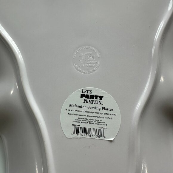 Day of the Dead Skeleton Skull Halloween Decor Melamine Serving Platter - Picture 2 of 3